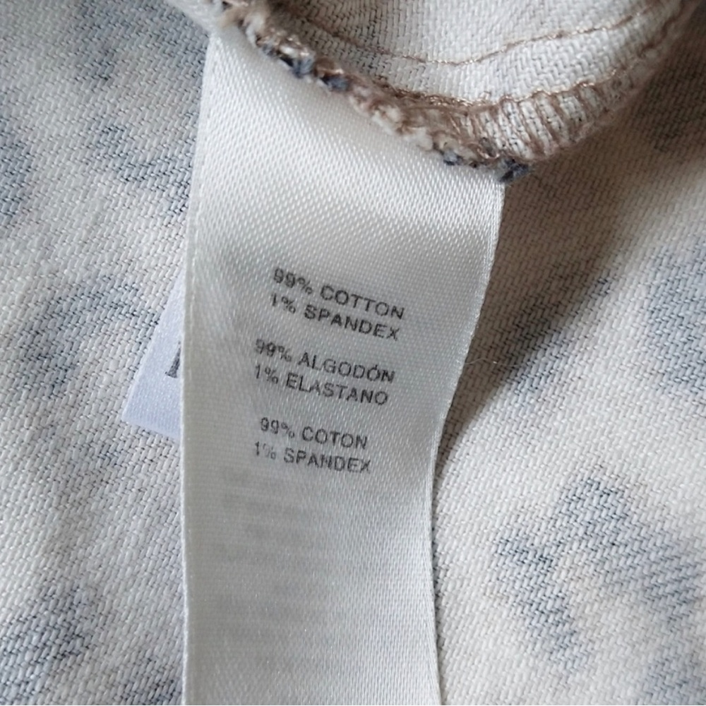 Chico's Leopard Print Gold Metallic Shimmer Utility Jacket - Picture 8 of 8